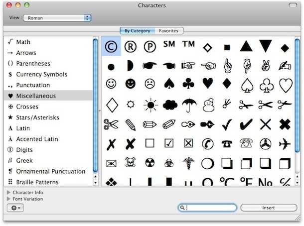 make symbols on my keyboard in word for mac